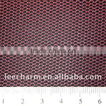 Red Spandex Hexagonal Net Fabric