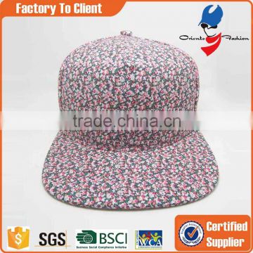 high quality flower snapback hats custom