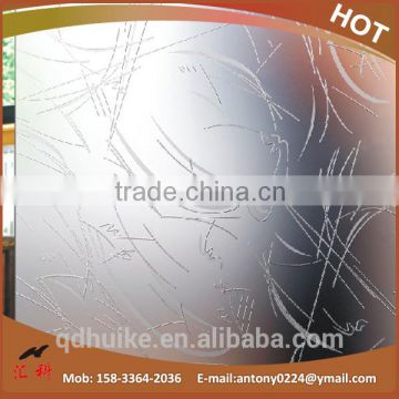 4mm clear acid etched glass for decorative partition