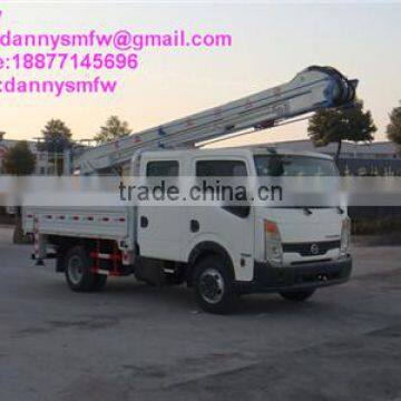 NISSAN crew cab 3 Knuckle arm 12-16 meter High-altitude Operation Truck