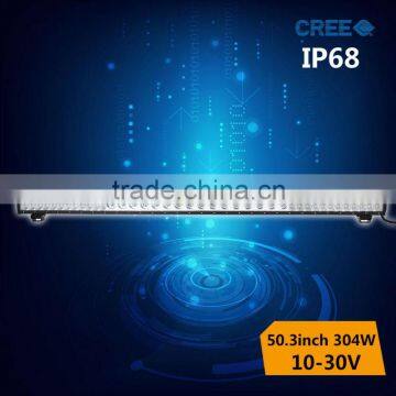 2 row car led driving light bar 304w ip65 with 3w 10w chips mixed