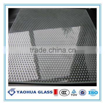 shower screen glass,silk screen glass with line frit,patterned glass obscure pattern glass