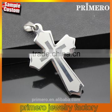 Hot Selling Men's Cool Thin Stainless Steel Cross Pendant Necklace Accessories