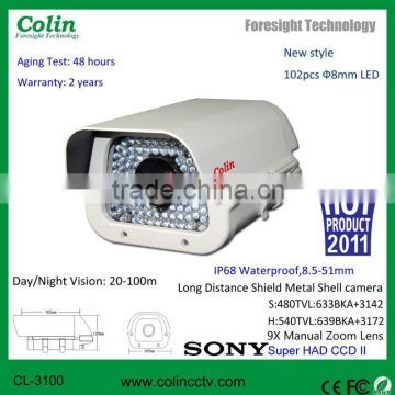 Manual Zoom Lens for Long distance waterproof original Vedio SONY CCD Camera CL-3100