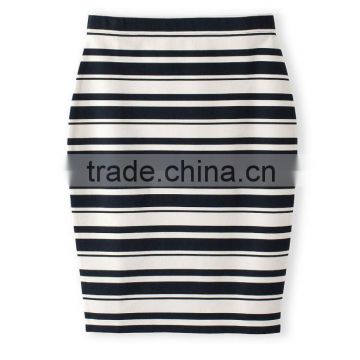 2014 spring and summer stripe wrap skirt