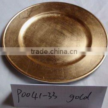 Gold charger plate,christmas charger plate
