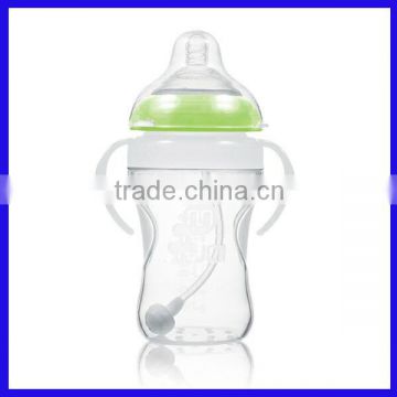 Easy to washable baby silicone nipple feeding bottle for gifts