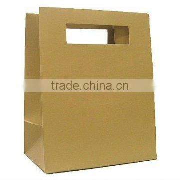 Machine made brown printed logo kraft paper sandwich bag plastic lined kraft paper bag kraft paper coffee bags