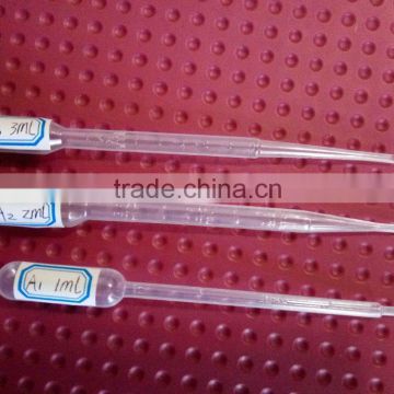 trade assurance 3ml Disposable Sterile Pasteur Plastic transfer pipette