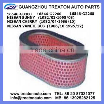 AIR FILTER 16546-G0300 16546-G2200 16546-G2260 FOR NISSAN SUNNY 82-90 CHERRY 82-86 VANETE BUS 86-95