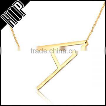 Best selling fashion metal gold plated custom letter pendant
