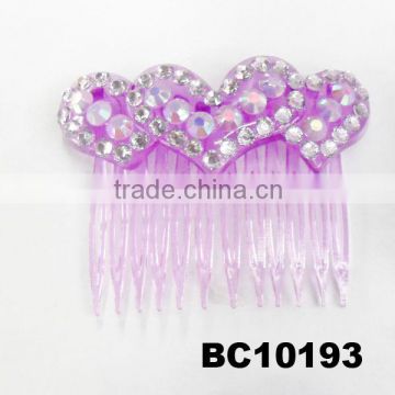 girls beautiful colored small hair comb
