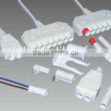 mini surface mount WAGO connector led 6 way splitter socket connection box