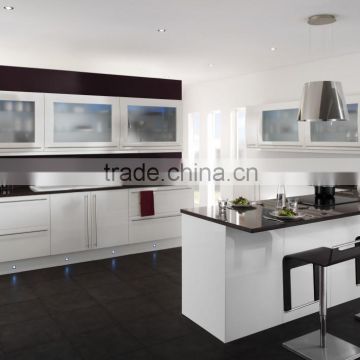 Kitchen furniture acrylic MDF kitchen cabinet with accessories in factory