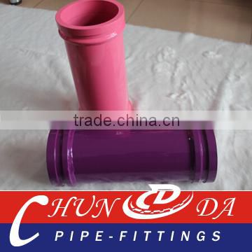 concrete pump wear resistant electrostatic induction hardened pipe with two wall collar