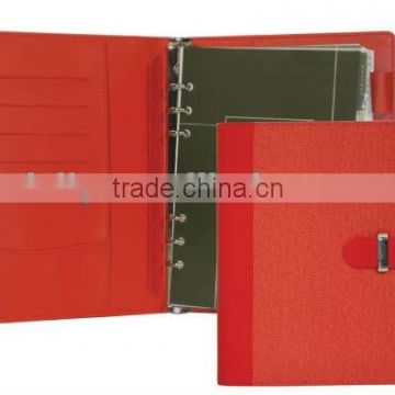 Unique Polyester Note Book, Red Polyester Ring Binder Note Book, S013A100052