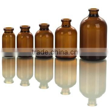 Amber moulded injection vial /Amber glass bottle