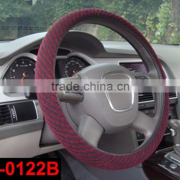 New design fashion red color for girl steeering wheel cover in winter
