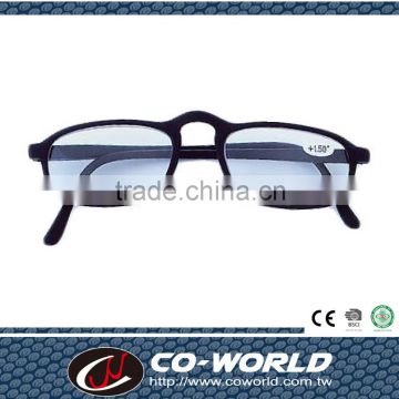Glasses, oval frame, thin legs, made in Taiwan
