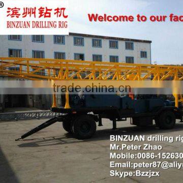 Famous in South America!! BZT-300 trailer mounted water well drilling rig(300m)