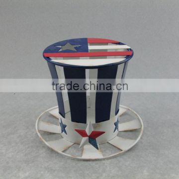 Metal The Stars and the Stripes Hat Candle holder Home Decorations