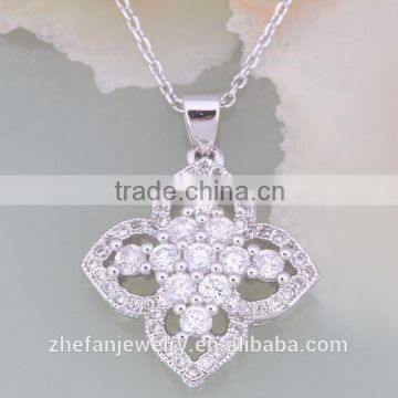 Best Austrian style Newest Design CZ White Stone Necklace Set