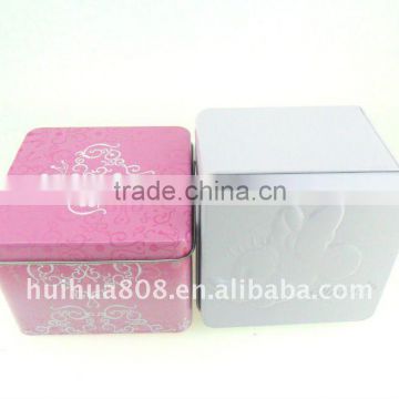 Square shape tin box for cookies