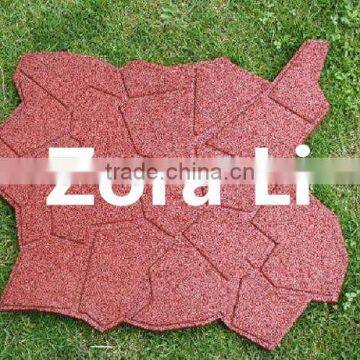 Interlocking Rubber Tile, Colorful Rubber Flooring Tile Carpet Rubber Tile