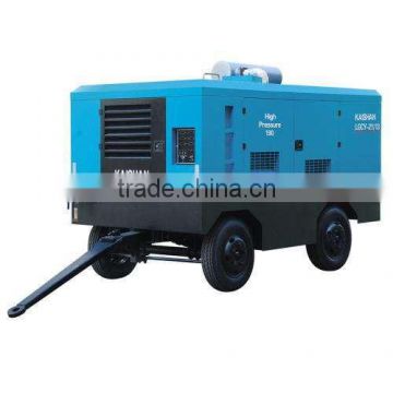 Lower noise level mining mobile air compressor