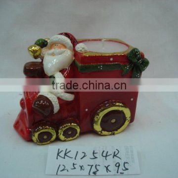 ceramic xmas train of santa,christmas truck,candle holder