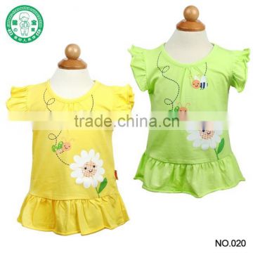 2016 Wholesale custom printing t-shirt dress baby clothes