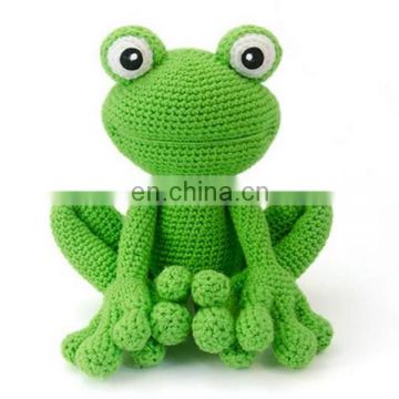 100 % handmade by Crochet yarn ,amigurumi crochet frogs toys ,the Frog Amigurumi Pattern kawaii cartoon character big eyes