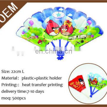 promotion 5 folding plastic hand fan