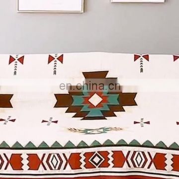 Amazon hot sale RAWHOUSE woven geometric vintage style bohemian Christmas blanket