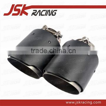 NEW A STYLE ADJUSTABLE CARBON FIBER REAR BUMPER EXHAUST TAIL PIPE END TIPS ( 57-90 MM )(JSK400956)