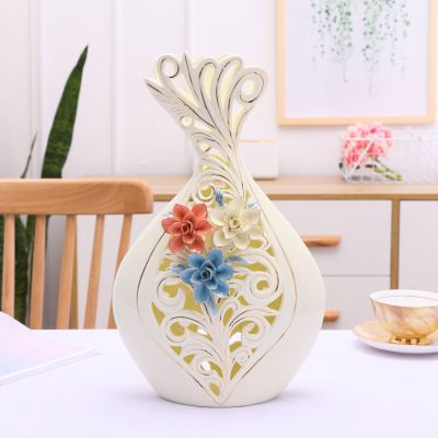 European Creative Large Ceramic Vase Gild Modern Simple For Showroom Table Decor