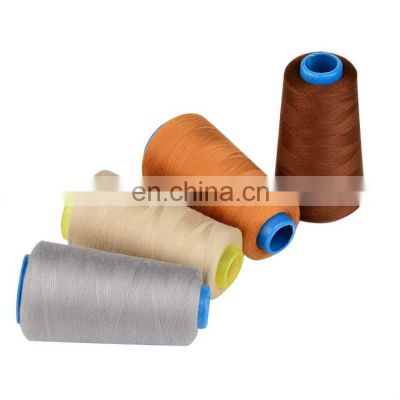 tailoring materials 100% spun polyester yarn sewing thread ticket 120 raw white 5000m turkey