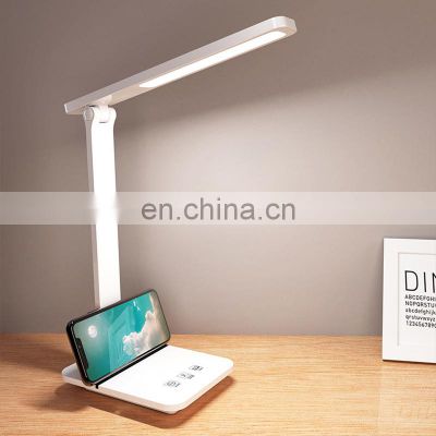2020 Latest Hot-selling LED Eye Protection Desk Lamp With Mobile Phone Holder Function Double Folding Table Lamp For Office Home