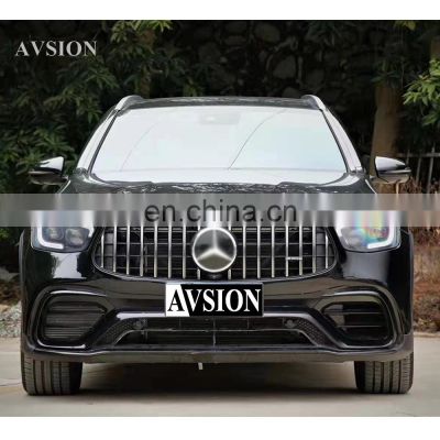 Auto body systems for Mercedes benz GLC X253/C253 change to GLC63 AMG model body kit include front and rear bumper assembly