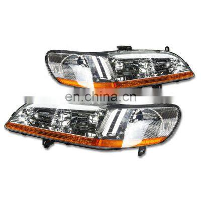 For Honda Accord CG5 98-02 Clear Lens Headlights Lamps L+R 33101S84A01 33151S84A01 33101S84A02 33151S84A02 HO2503111