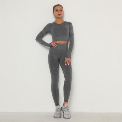 YYBD-0029,seamless yoga suit women high waist peach tight sports long sleeve fitness yoga pants