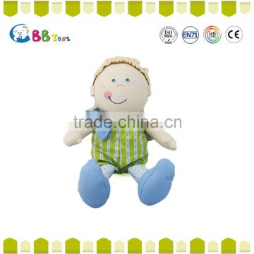 best selling product a little boy wearing green clothes plush soft dolls toys for sale 2015