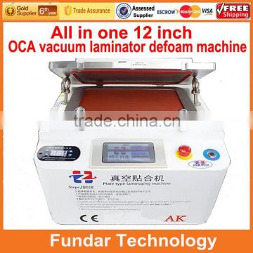 New arrival OCA vacuum laminating machine with built-in bubble remove machine for 12 inch screens,easy operating