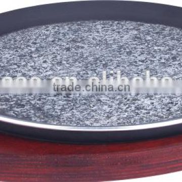 SANCONG Natural Granite Round Backing Stone Dish
