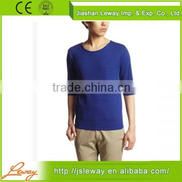 Cotton spandex thin half sleeve t shirts
