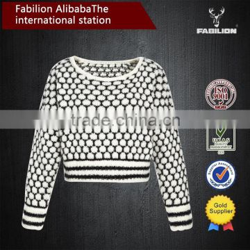 2015 hot sale new spring - loose pineapple pattern short wool handmade sweater design for girl