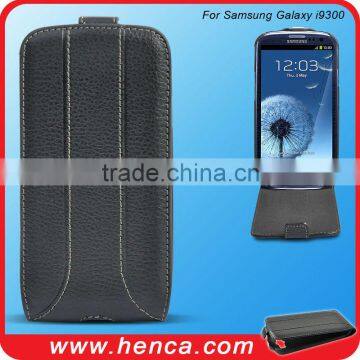 good quality flip real leather case for samsung galaxy I9300