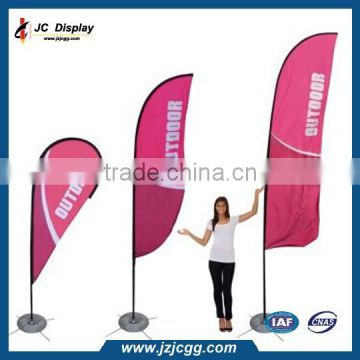 Advertising Single Side Printing Polyester Feather Flag Giant Free Standing 4m Telescopic Flag Pole