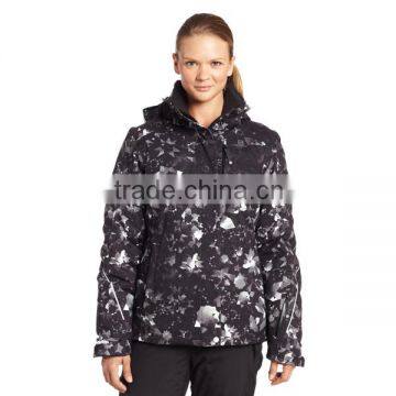 JSX199 hot new high quality printing ladies outdoor snowboard jacket