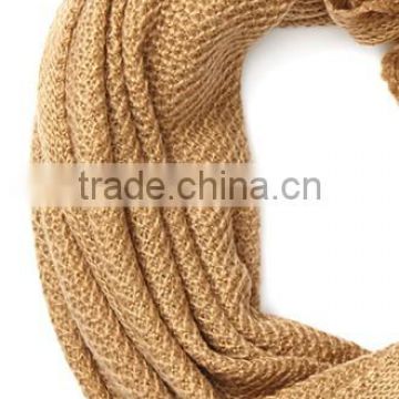 latest design waffle knit simple and fashion autumn & winter scarf for lady